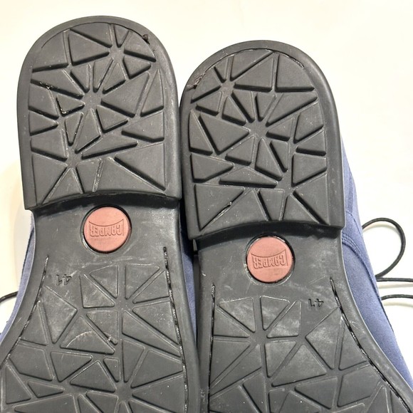 Camper Shoes US Mens Size 8 Oxford Derby Navy Blue Suede Leather Lace Up EU 41 - Picture 9 of 14